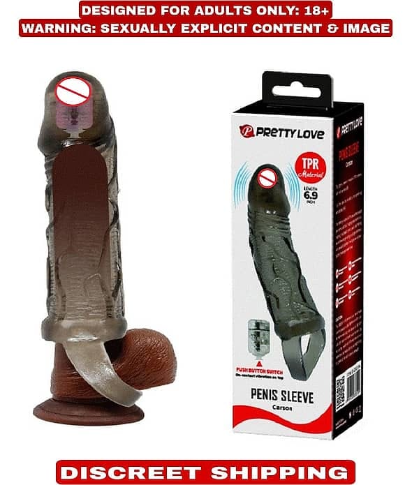Vibrating Textured Sleeve with Suction Base for Men